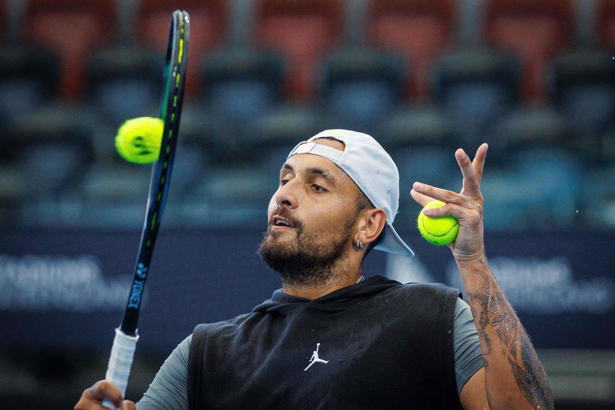 Nick Kyrgios, este sábado en Brisbane.