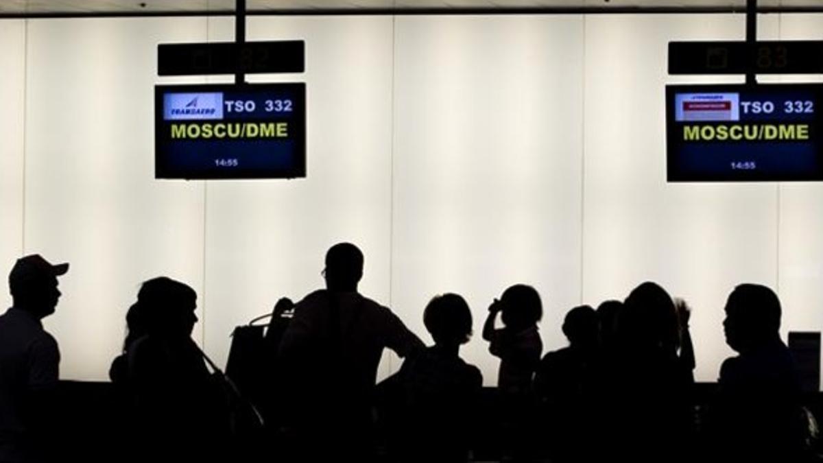 Ambiente en el aeropuerto de Barcelona-El Prat.