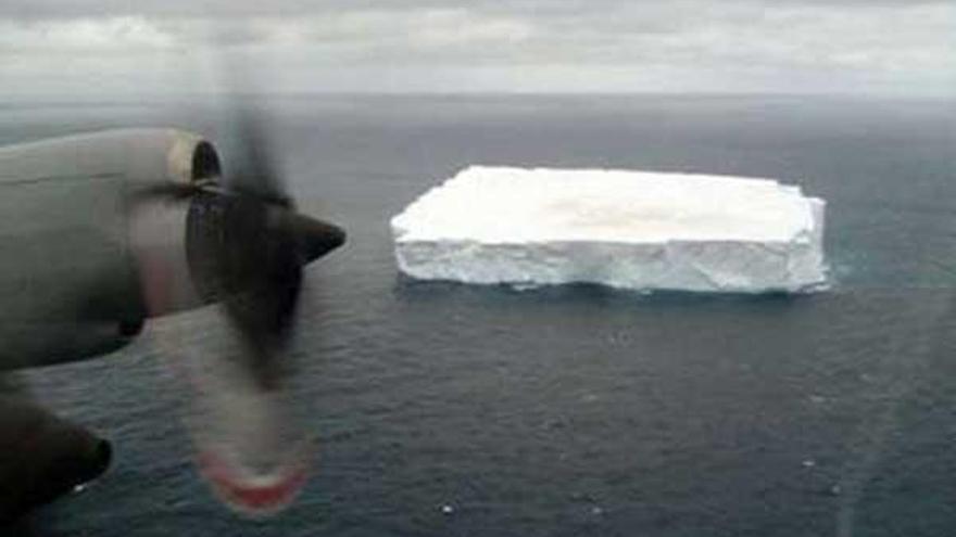 Vista aérea de los icebergs.