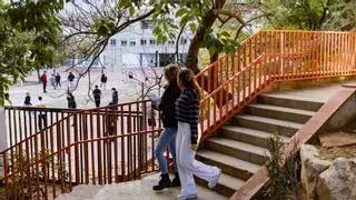 Un instituto de alta complejidad y una escuela de élite, dos mundos pared con pared en Esplugues