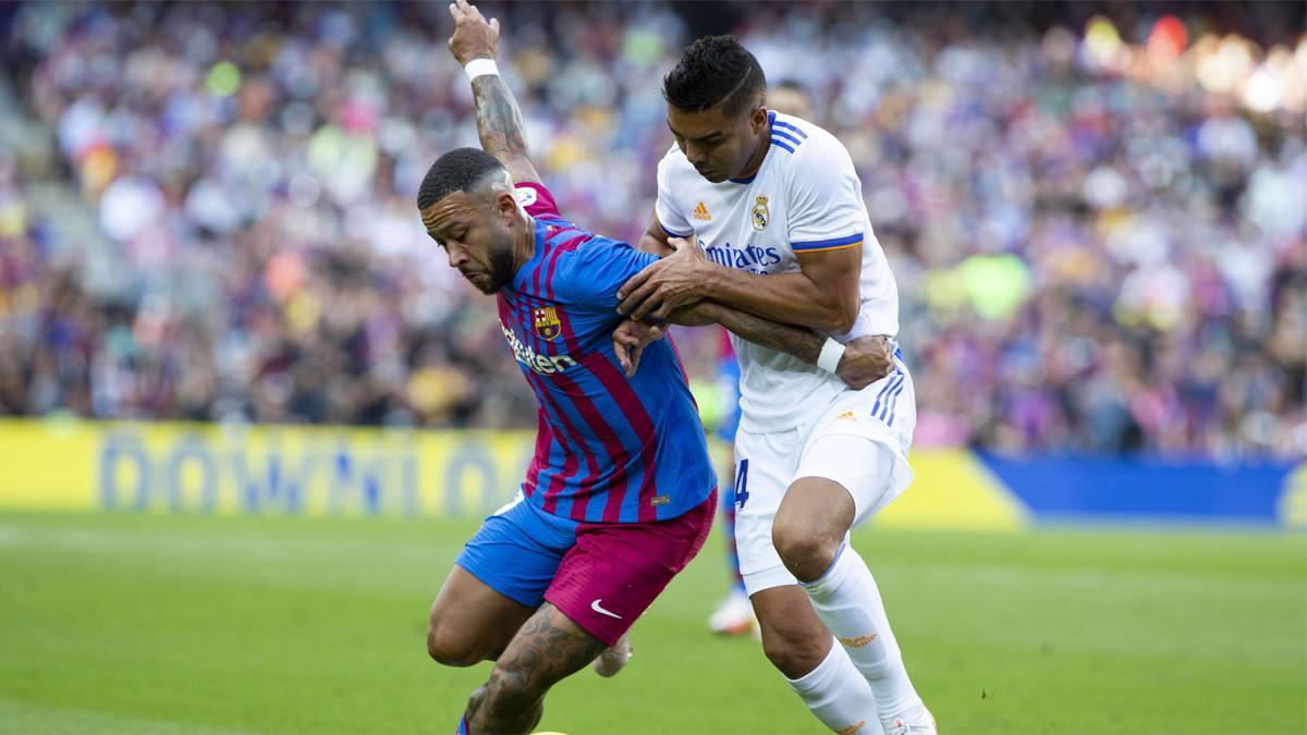 Memphis no pudo hacer daño a Casemiro ni al Real Madrid