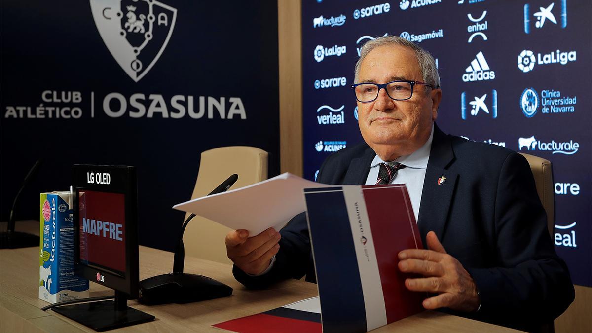 Luis Sabalza, presidente de Osasuna