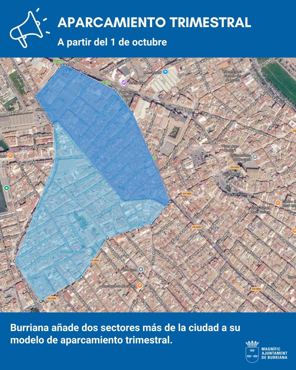 Mapa del cambio trimestral a partir del 1 de octubre
