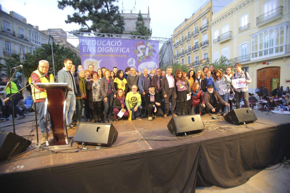 Concentración de Escola Valenciana en València