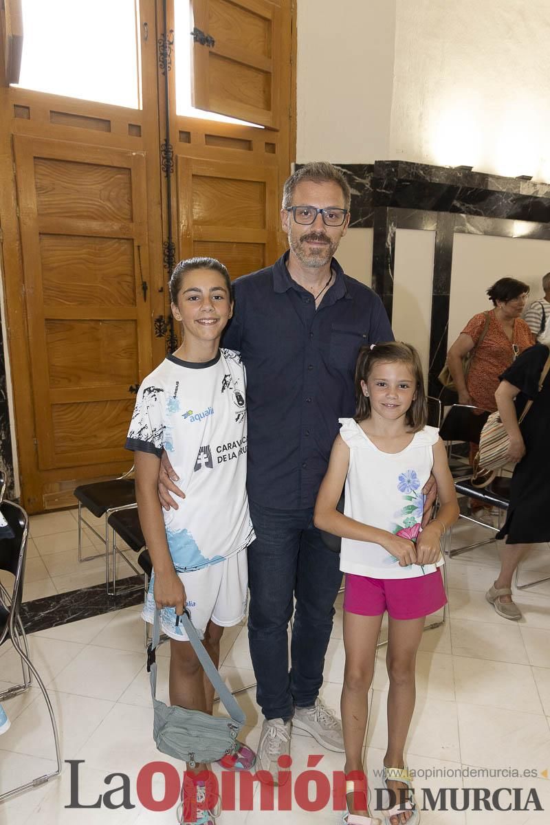 Recepción de los equipos de fútbol de las Escuelas Municipales de Caravaca que han conseguido ascenso