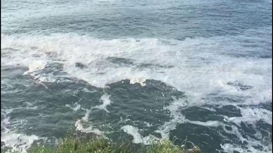 Mancha en la costa este de Gijón