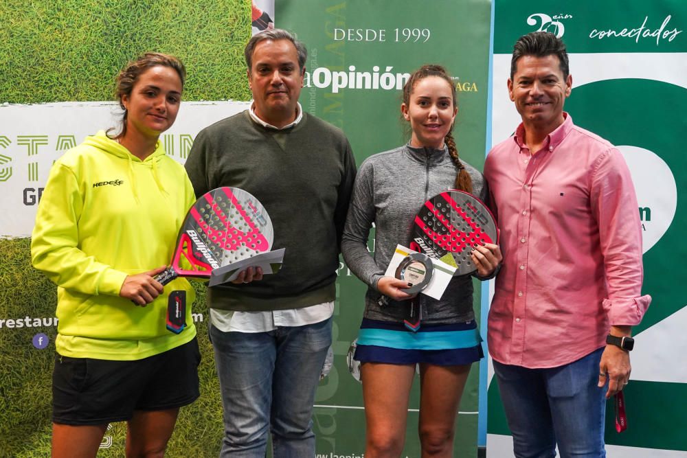 Entrega de los premios a los ganadores del V Torneo de Pádel de La Opinión de Málaga.