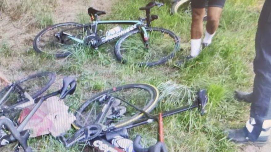 Les bicicletes implicades en l&#039;accident de Santa Cristina d&#039;Aro