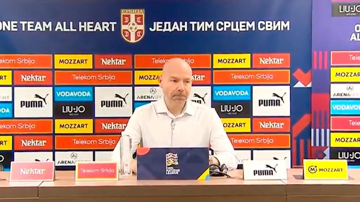 ¡Insólito!: Sin preguntas para el seleccionador de Dinamarca tras el partido con Serbia