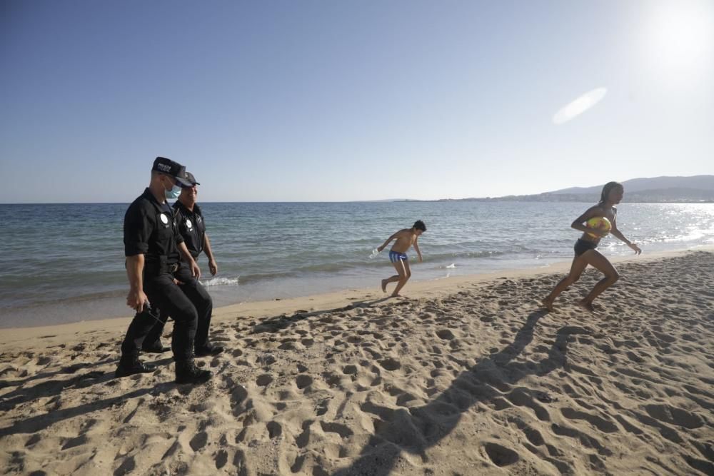 Nit de Sant Joan: La Policía Local de Palma desaloja las playas