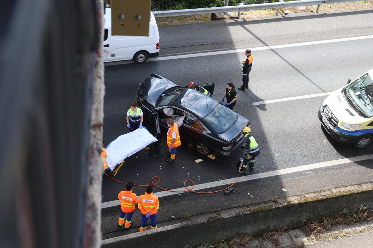 El coche accidentado