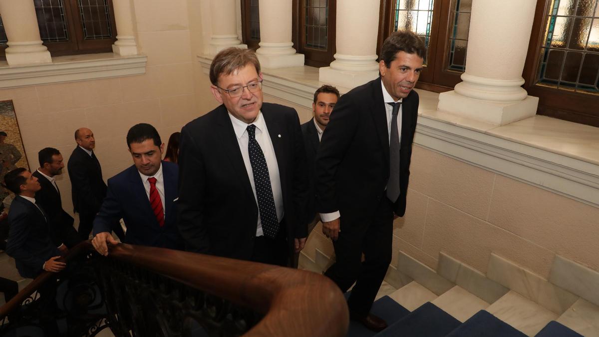 Ximo Puig y Carlos Mazón, en la Diputación de Alicante