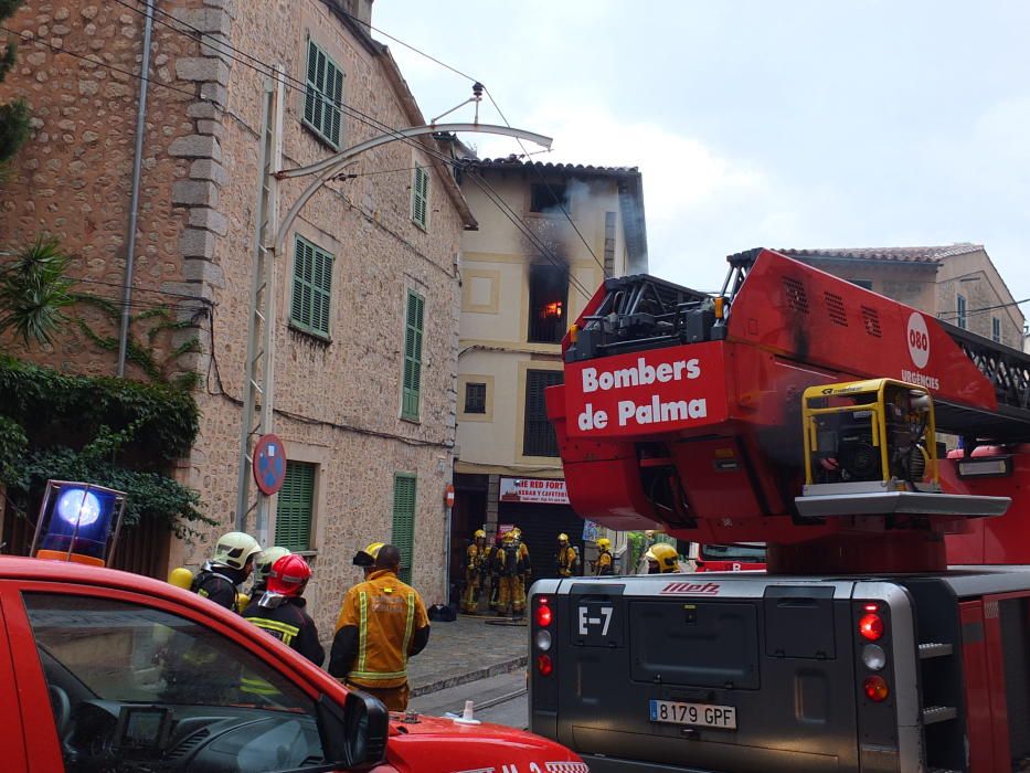 Incendio en un piso de Sóller