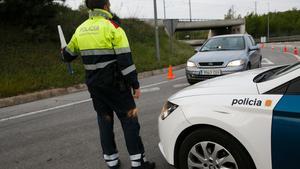 Control de los Mossos d’Esquadra, en una foto de archivo.