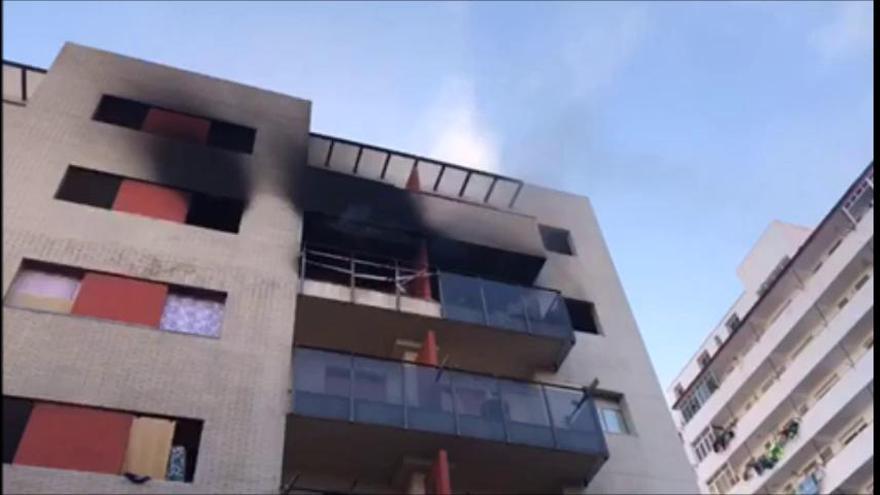 Tercer incendio en los edificios okupados de Juan XXIII