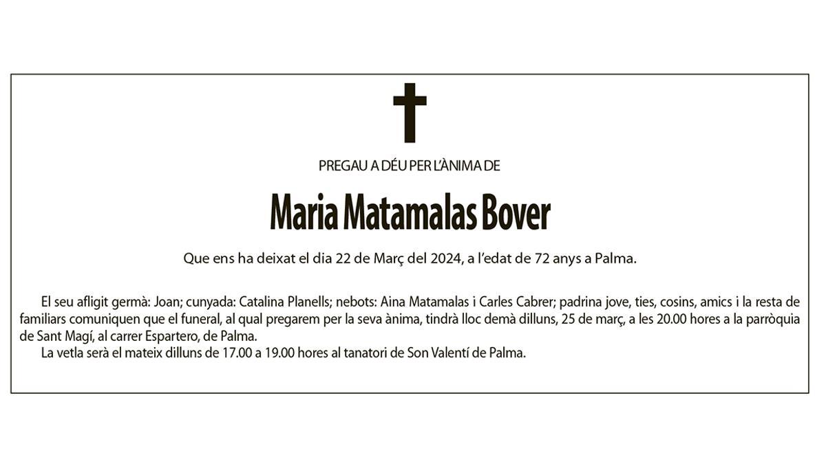 Maria Matamalas Bover