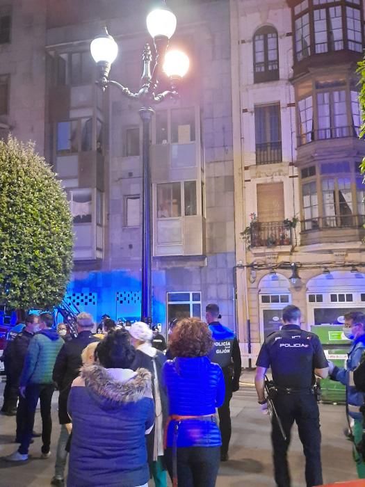 Incendio en el edificio okupa del Carmen (Gijón)