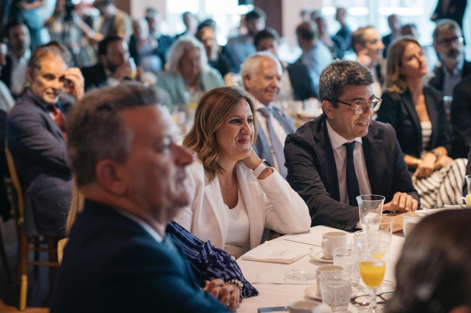 La puesta en escena de la intervención de Begoña Carrasco en el Fórum Europa