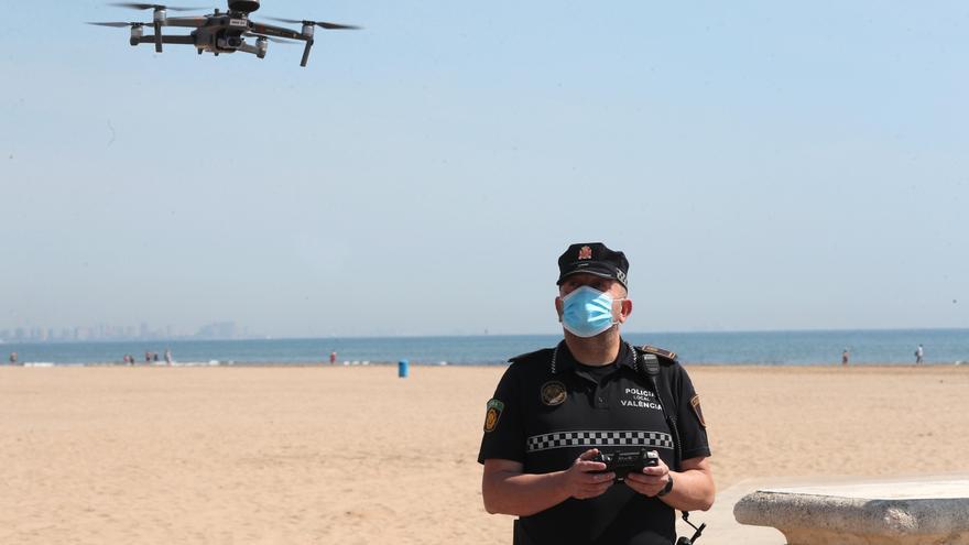 La Policía Local prueba un dron antipandemias para toda Europa