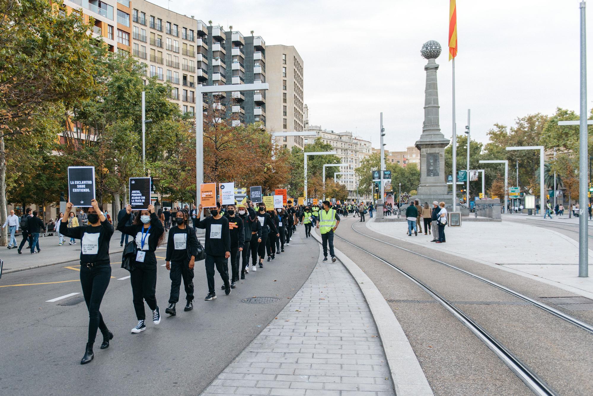 Caminando por Libertad en Zaragoza contra la trata de personas