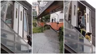 Vídeo | Aparatoso accidente del ascensor de Ciutat Meridiana, con una familia dentro