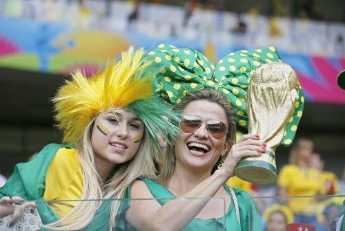 Las aficiones del Brasil - Alemania