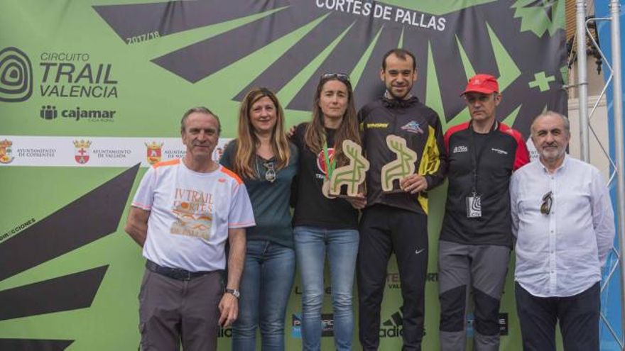 Ganadores del Trail de Cortes de Pallàs.