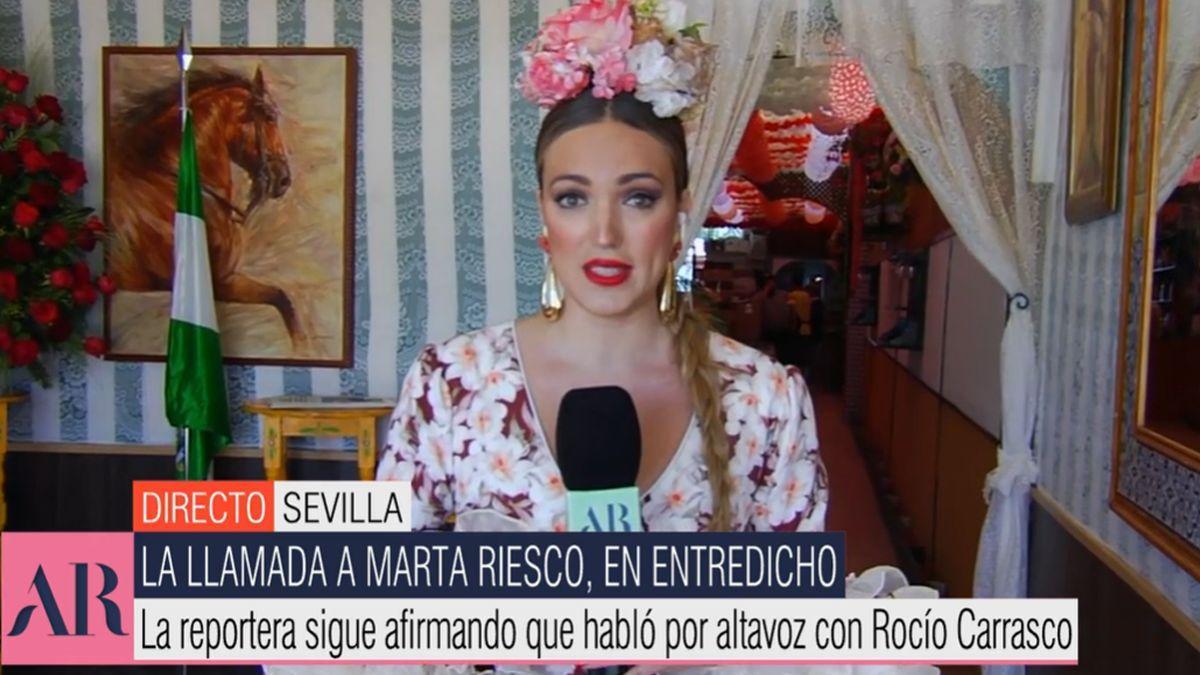 Marta Riesco en la Feria de Abril.