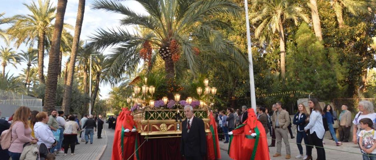 La procesión de la Cofradía de la Oración en el Huerto del año pasado.