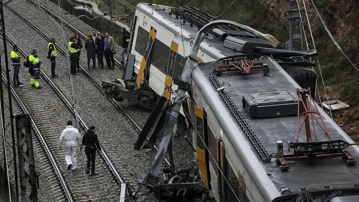 Imagen de archivo del accidente de tren en Vacarisses.