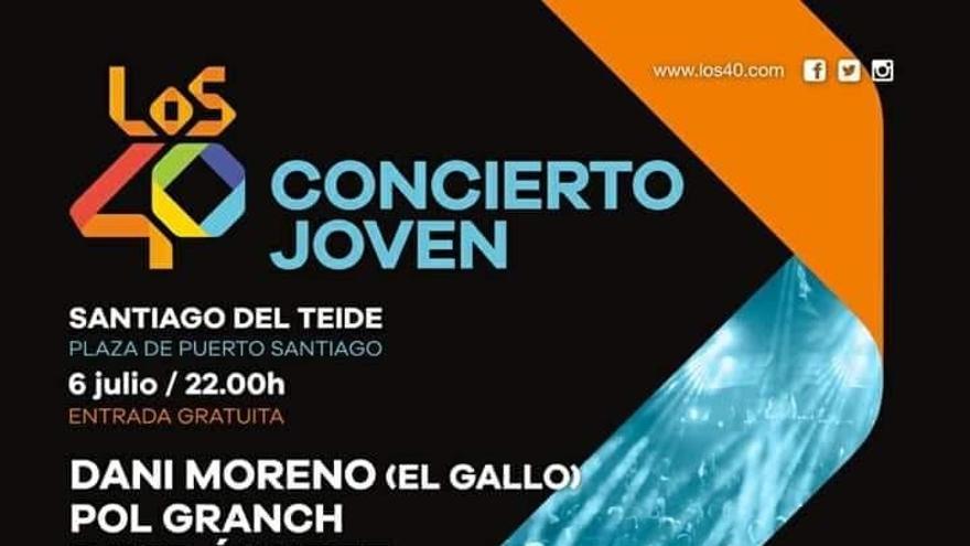 Santiago del Teide acogerá una nueva edición del exitoso Concierto Joven de Los40