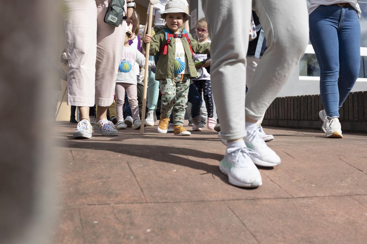 Los niños también hicieron el Camino de Santiago.