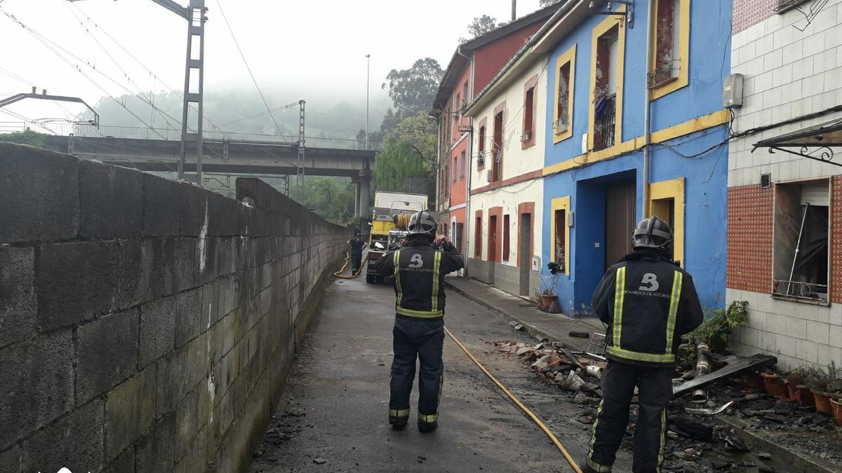 Incendio en Mieres