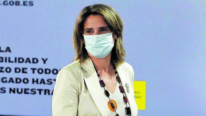 La ministra Teresa Rivera tras el Consejo de Ministros.