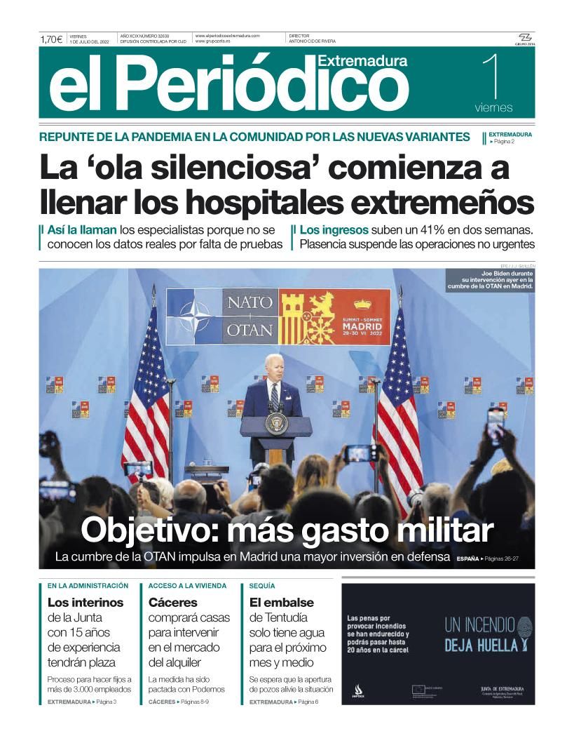 Consulta la portada correspondiente al día 1 de julio del 2022