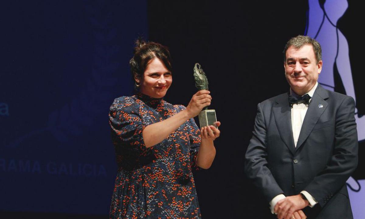 Nathalie Poza recogió el premio a la interpretación. |   // IÑAKI OSORIO