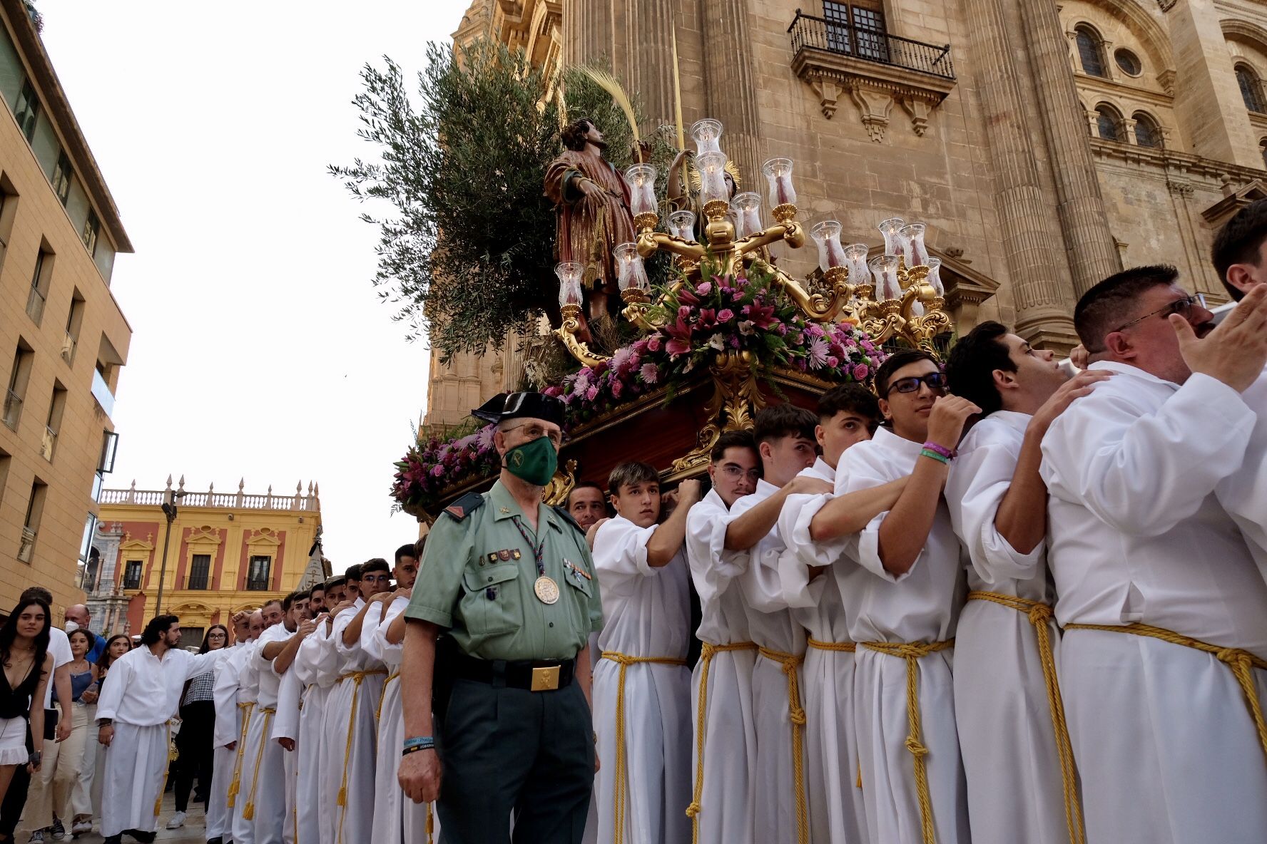 Procesión de los patronos de Málaga por las calles del Centro