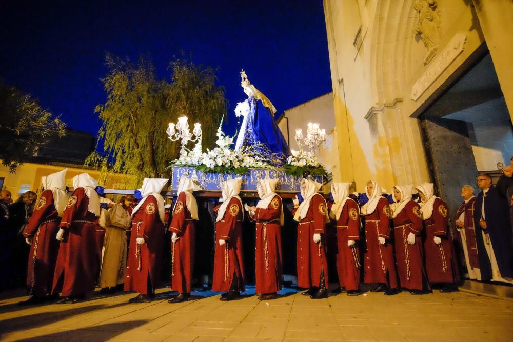 Las dos imágenes fueron rescatadas por la Hermandad en 2013, tras dos años sin salir a la calle por falta de costaleros