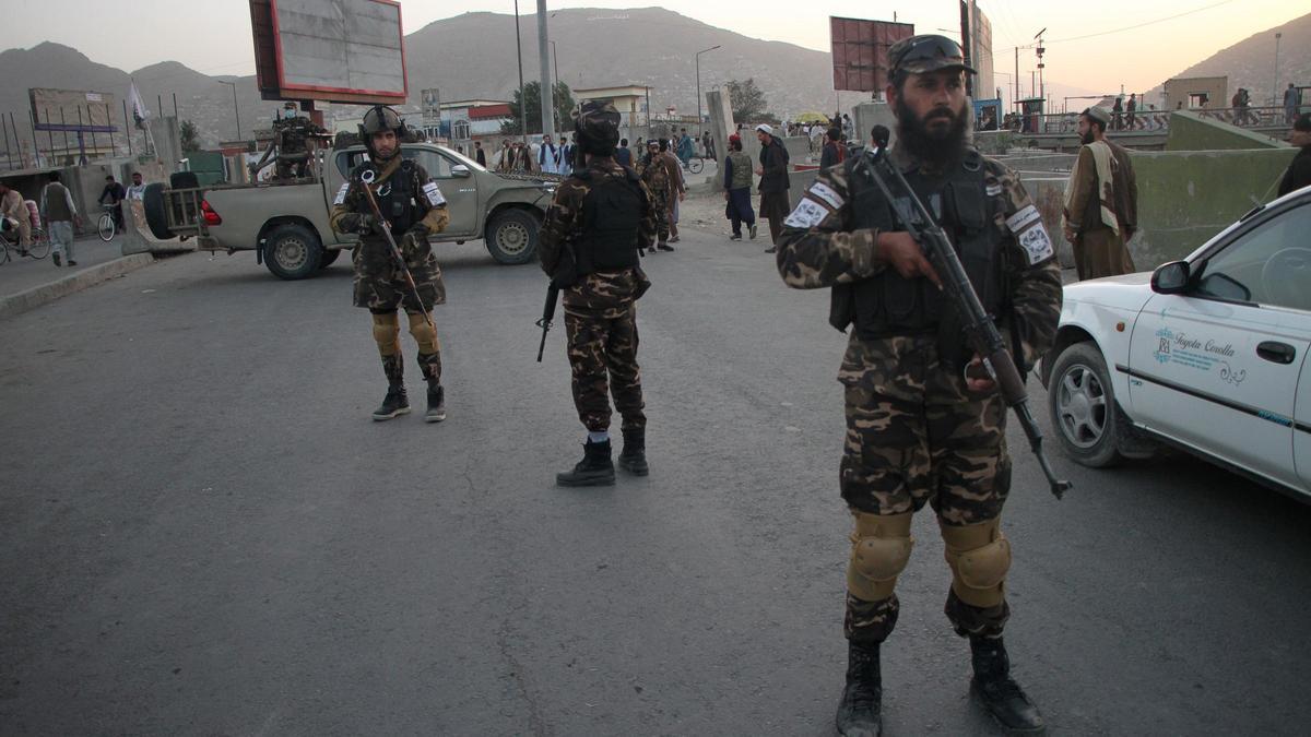 Miembros de las fuerzas de seguridad de los talibanes.