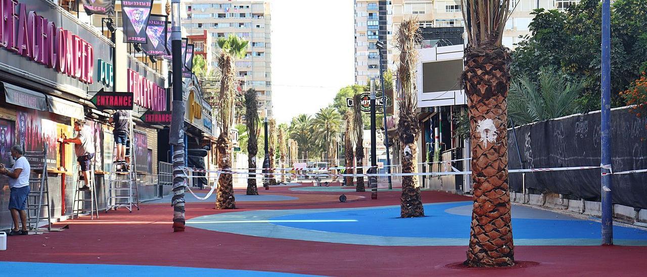 Uno de los tramos de la calle Mallorca de Benidorm que vuelve a estar abierto tras su renovación