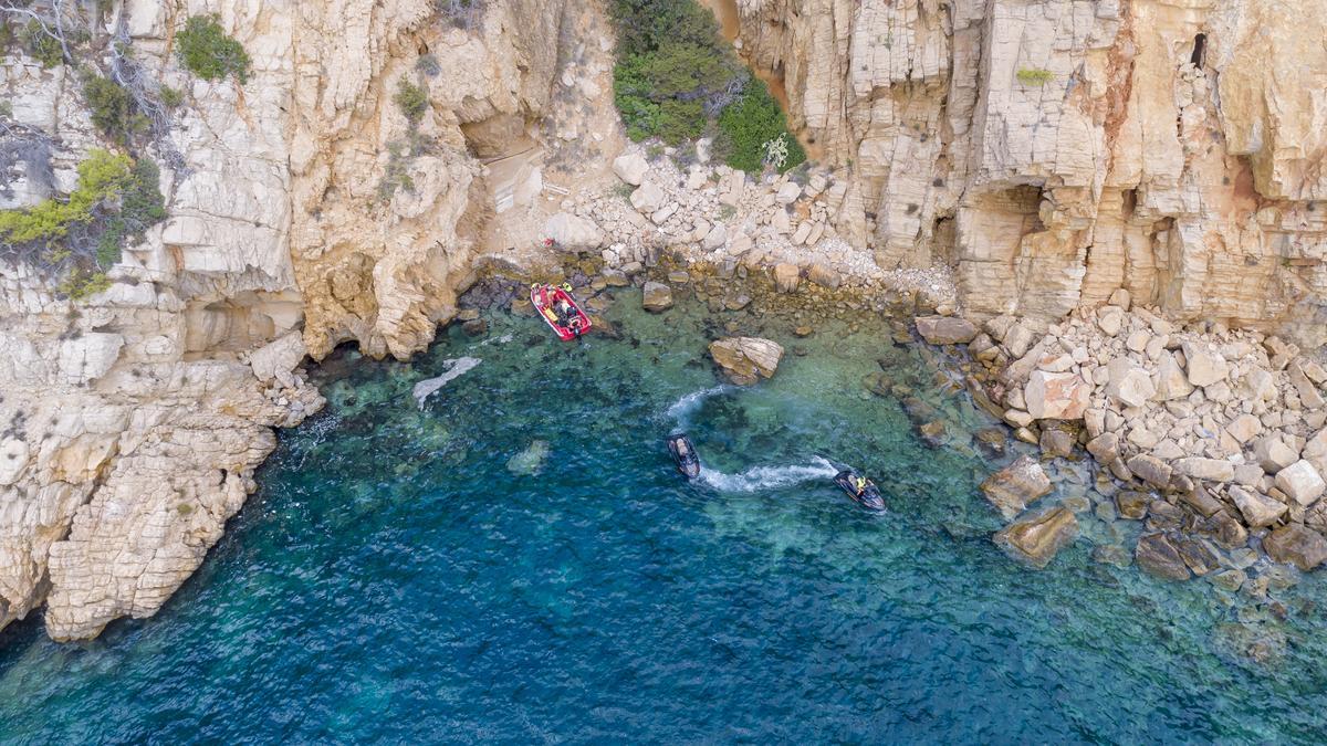 Simulacro de emergencia del servicio de socorristas de Sant Antoni