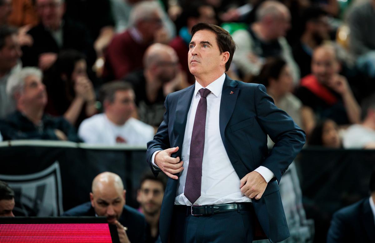 Xavi Pascual, durante la reicente visita del Barça al Bilbao.