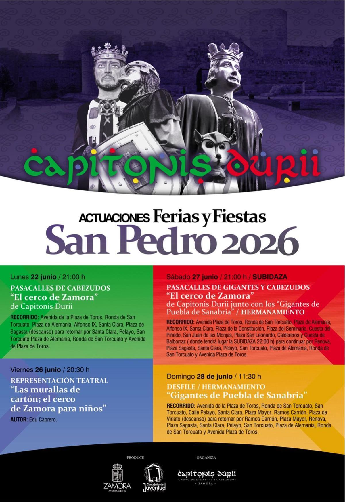 Cartel con las actividades previstas.