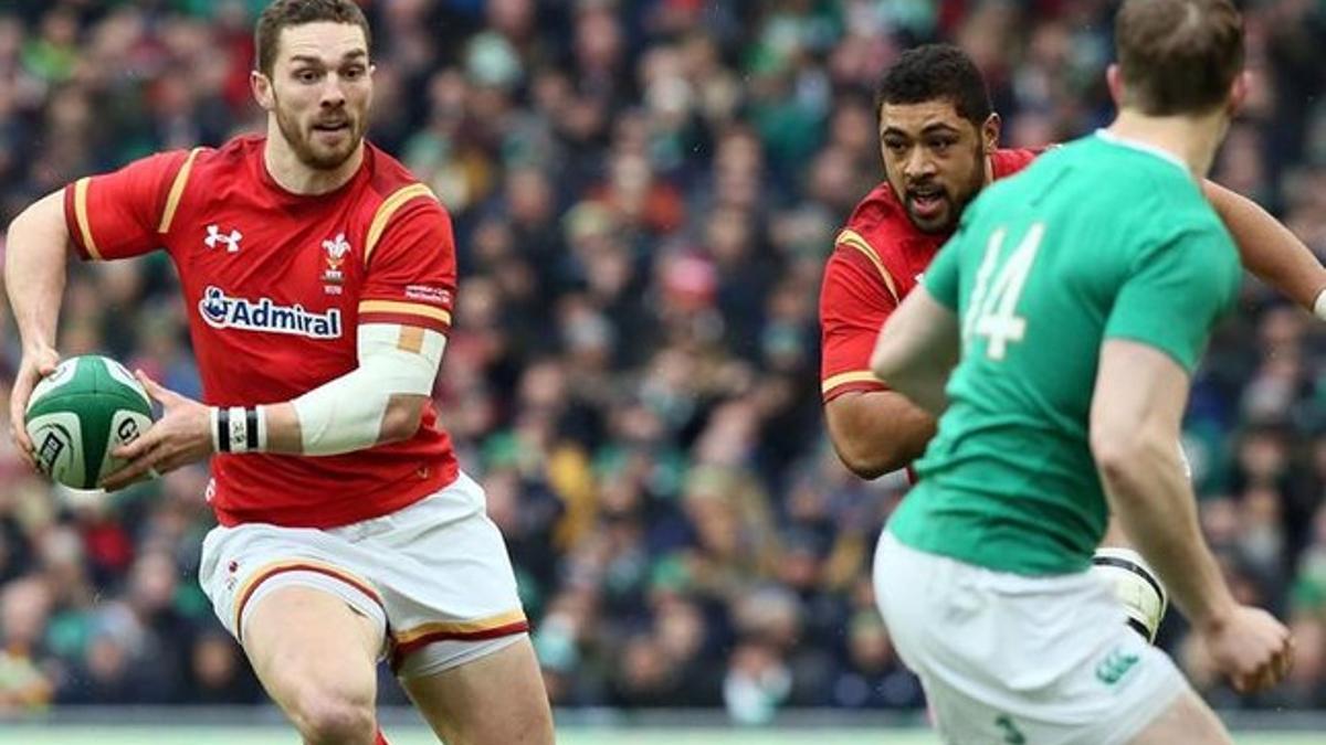 George North y Taulupe Faletau encaran al irlandés Andrew Trimble