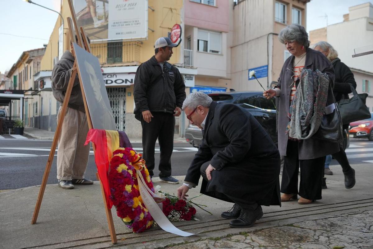 El alcalde de Inca, Virgilio Moreno, durante el acto de homenaje.