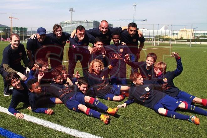 El Alevín A del FC Barcelona, campeón de Liga