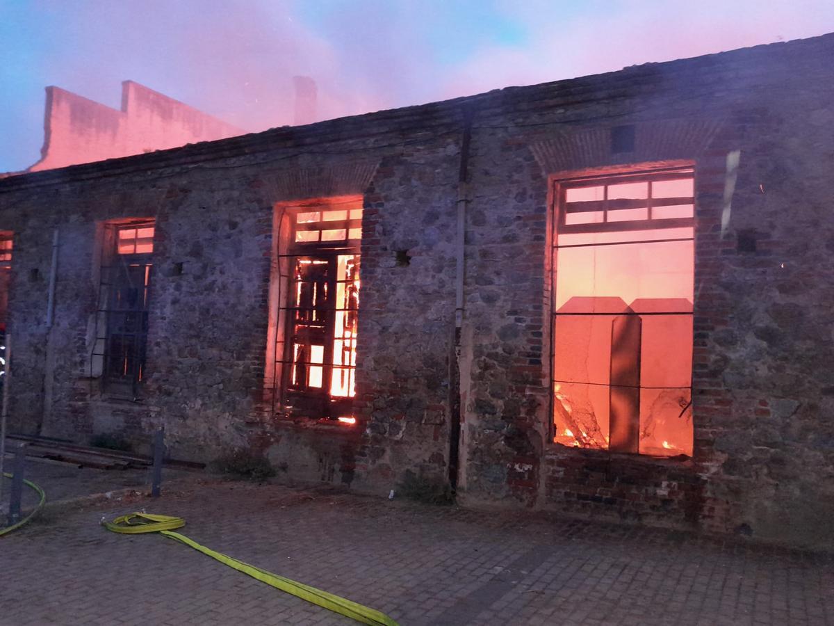 Fotogalería | Las imágenes del incendio en un edifico en ruinas en Plasencia