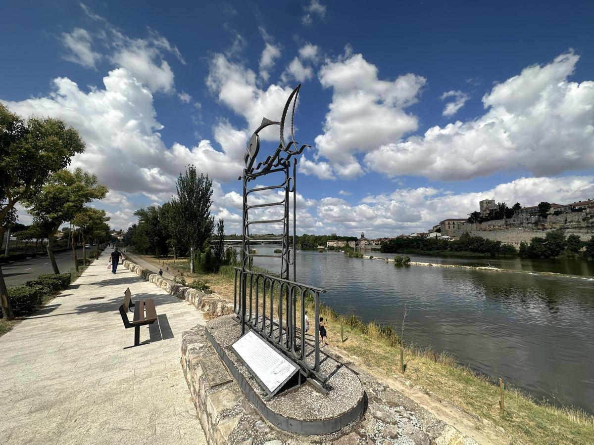 Ubicación de la escultura de Gregorio Fagúndez.
