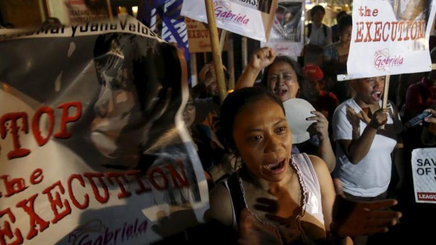 Manifestantes pedían la no aplicación de la pena de muerte.