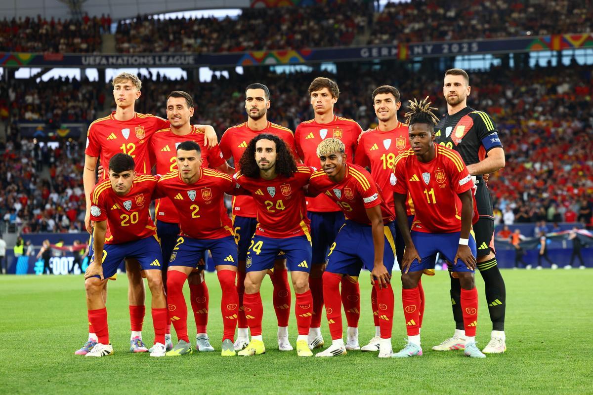 La alineación titular de España ante Francia en la Nations